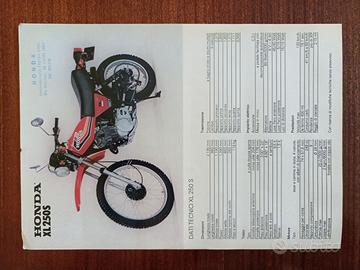 HONDA XL 250 S – volantino
