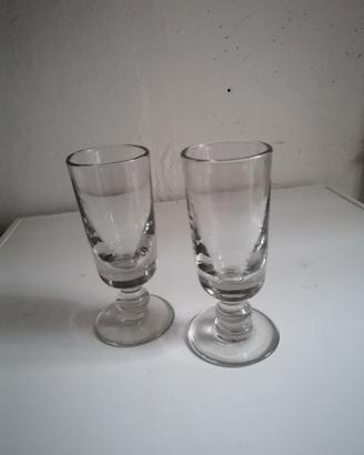 2 bicchieri vetro antichi