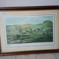 Quadro stampa inglese scene di caccia