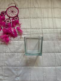 Vaso quadrato tin vetro trasparente | come nuovo