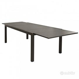 Tavolo da Giardino Estensibile in Alluminio Taupe