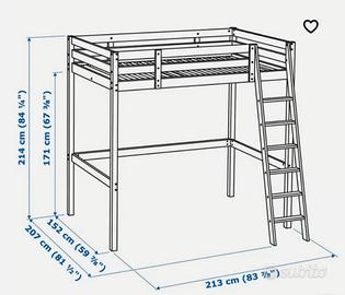Letto ikea con materasso