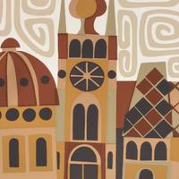 serigrafia originale anni 70 - sogg Chiesa