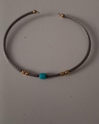 bracciale oro e acciaio 