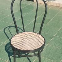 Sedie in ferro con seduta intrecciata - 87 pz