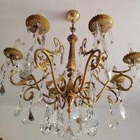 Lampadario  vintage anni 80 più due lampade