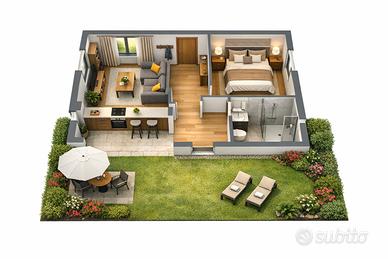 Appartamento con giardino privato disponibile