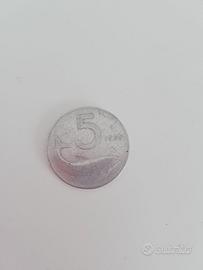 Moneta 5 lire 1955