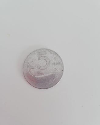 Moneta 5 lire 1955