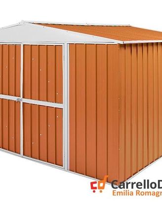 casetta giardino box lamiera 360x345 legno chiaro