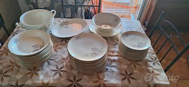 Servizio Piatti Vintage Porcellana Sebring Oro