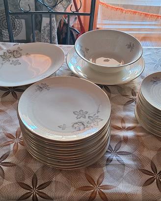Servizio Piatti Vintage Porcellana Sebring Oro