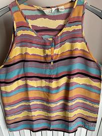 Top fantasia seta vintage FENN WRIGHT MANSON