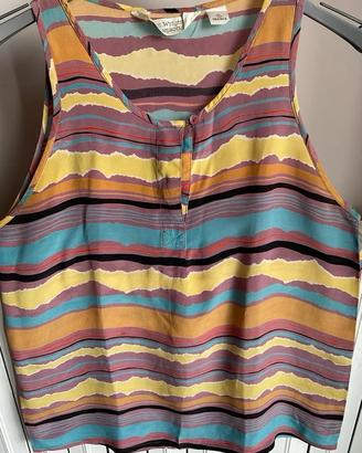 Top fantasia seta vintage FENN WRIGHT MANSON