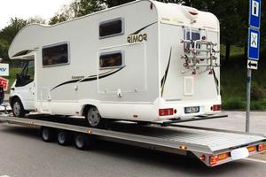 Rimorchio porta 2 auto full alluminio 8,50m 3500kg