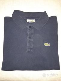 Polo Lacoste blu tg. 5 (50-52) maniche lunghe