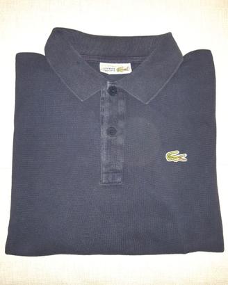 Polo Lacoste blu tg. 5 (50-52) maniche lunghe