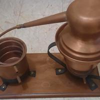 Alambicco in rame con serpentina anni '80