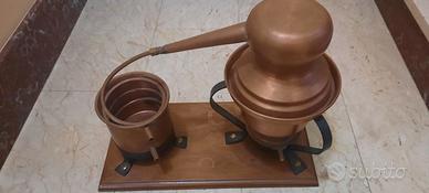 Alambicco in rame con serpentina anni '80