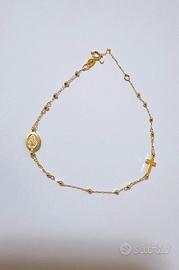 Bracciale rosario in oro giallo 18kt 750