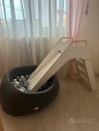 Misioo piscina di palline piu scivolo legno