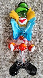 pagliaccio in vetro di murano vintage 
