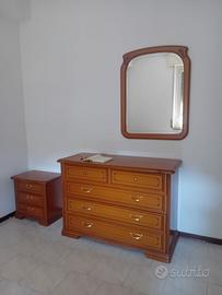 Comò in LEGNO MASSELLO + Specchiera coordinata