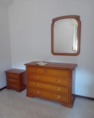 Comò in LEGNO MASSELLO + Specchiera coordinata