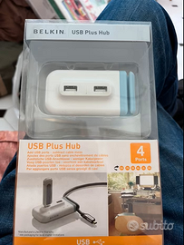 luce LED flessibile USB + USB hub per PC