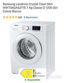 Lavatrice Samsung Crystal Clean Slim