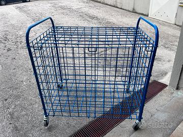 Cesto carrello porta paloni pieghevole