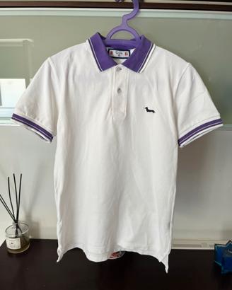 Polo Harmont & Blaine Bianco/Viola Taglia S