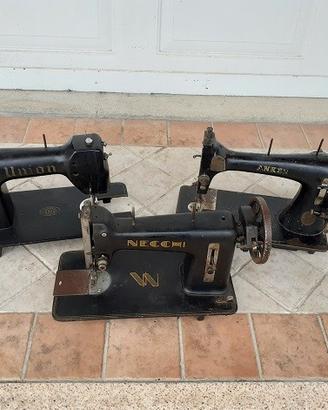 Trio macchine da cucire antiche