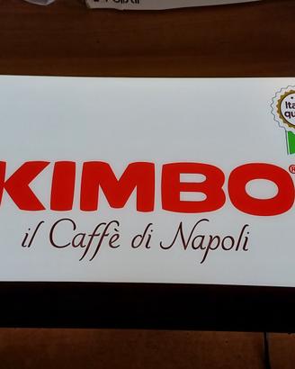 TABELLA INSEGNA LUMINOSA KIMBO IL CAFFÈ DI NAPOLI 