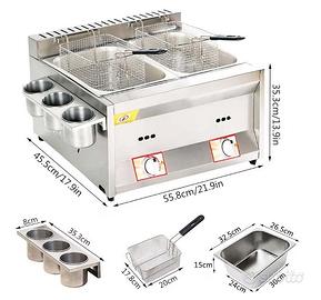 Friggitrice doppia vasca Nuova 