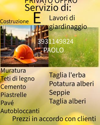 lavoro giardinaggio tutto fare 
