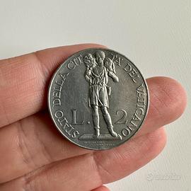 Antica Moneta 2 lire 1930 - Città del Vaticano
