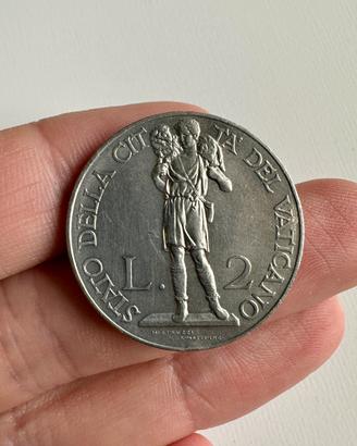 Antica Moneta 2 lire 1930 - Città del Vaticano