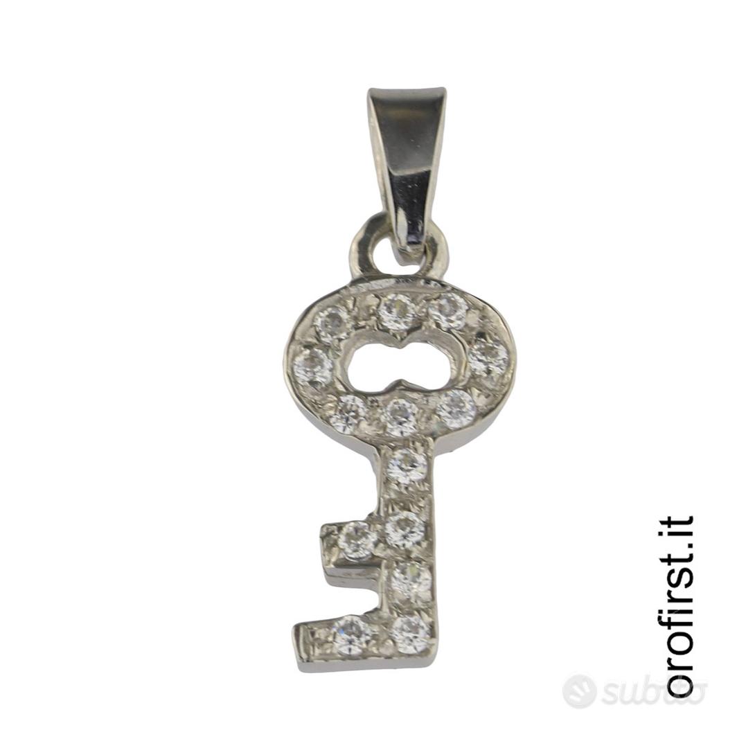 Ciondolo in argento sterling 925 placcato oro giallo lucido zirconi... 4006046408462