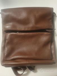 Zaino in pelle color cuoio