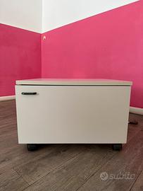 Mobiletto grigio c/ruote (62x59x41)Porta stampante