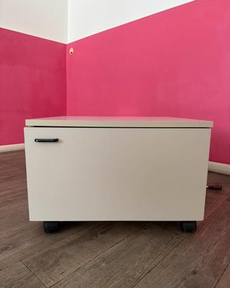 Mobiletto grigio c/ruote (62x59x41)Porta stampante
