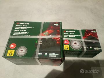 Set batterie e caricatore parkside 