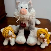 famiglia di gatti peluche by Trudi