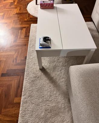 STOENSE Tappeto, pelo corto, bianco x2 ikea