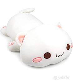 peluche cuscino gattino bianco 