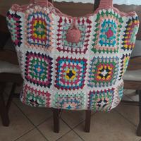 borsa lavorazione ad uncinetto 