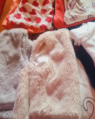set abbigliamento lotto vestiti bambina 1-2 anni