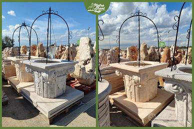 Pozzo Quadrato da Giardino cm. 120x120x228 h.