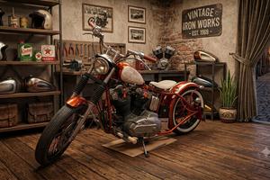moto Harley Davidson XLCH 1973